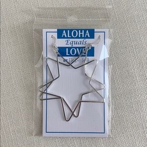 Kiele Aloha Equals Love Silver Star Earrings